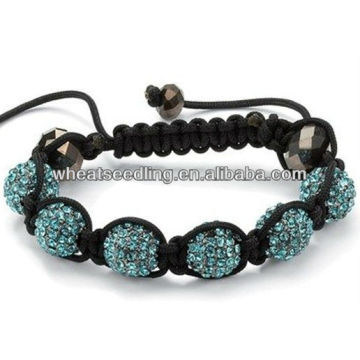 Pulsera al por mayor de la pulsera del cristal y de la pulsera de cristal shamballa FH-61